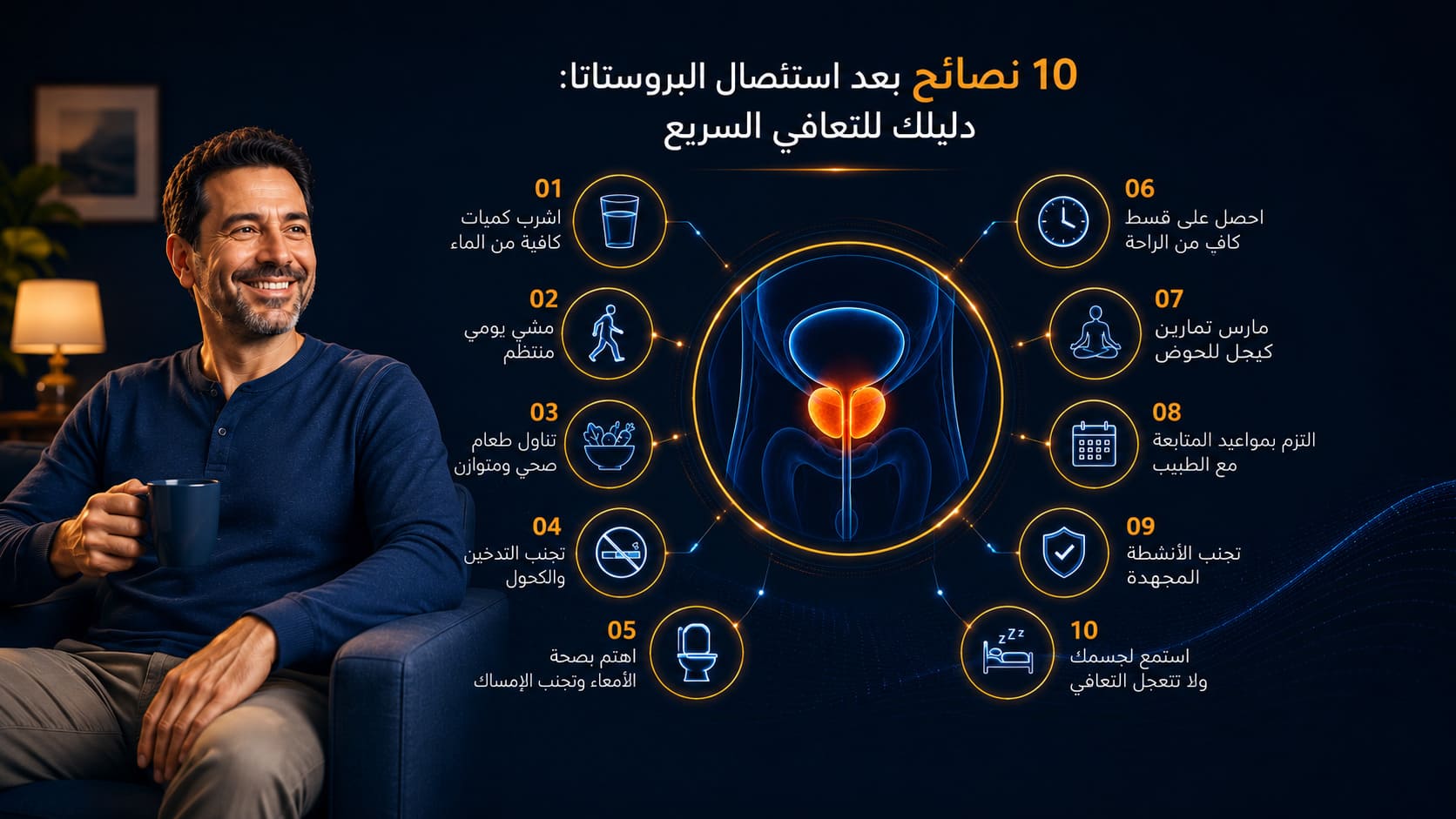 نصائح بعد استئصال البروستاتا