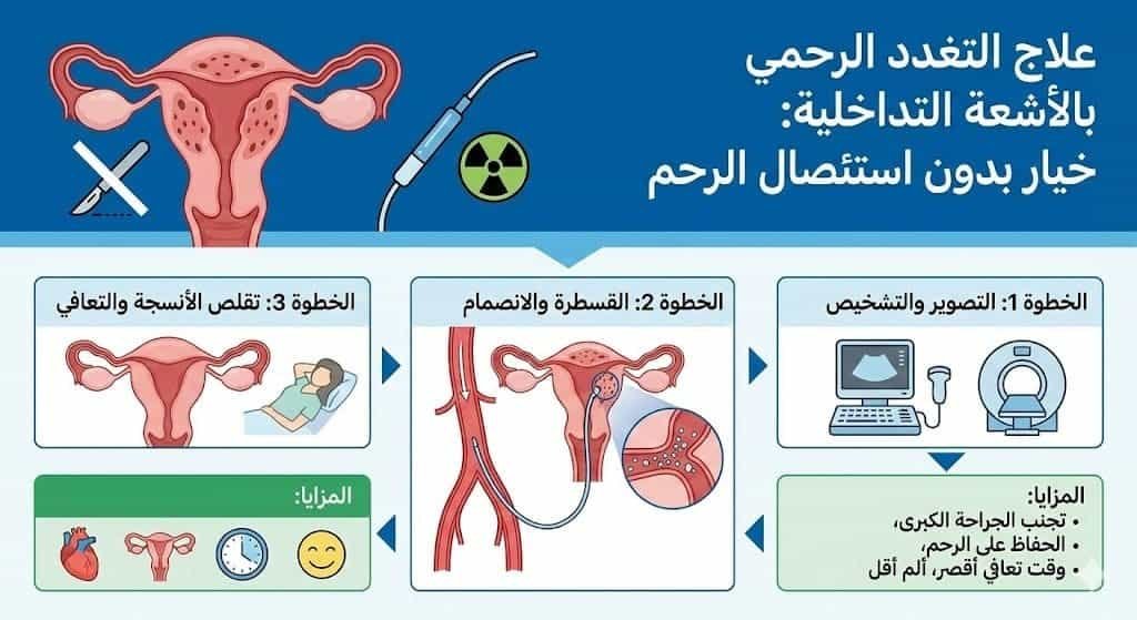 علاج التغدد الرحمي بالقسطرة الرحمية
