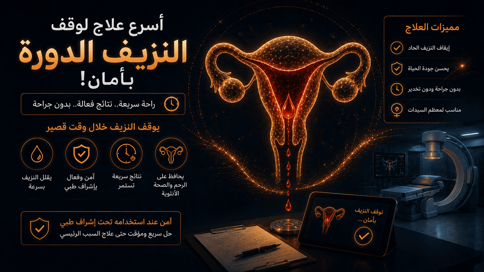 أسرع علاج لوقف النزيف الدورة