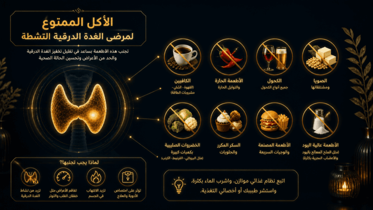 الأكل الممنوع لمرضى الغدة الدرقية النشطة