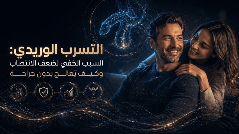 التسرب الوريدي: السبب الخفي لضعف الانتصاب وكيف يُعالَج بدون جراحة