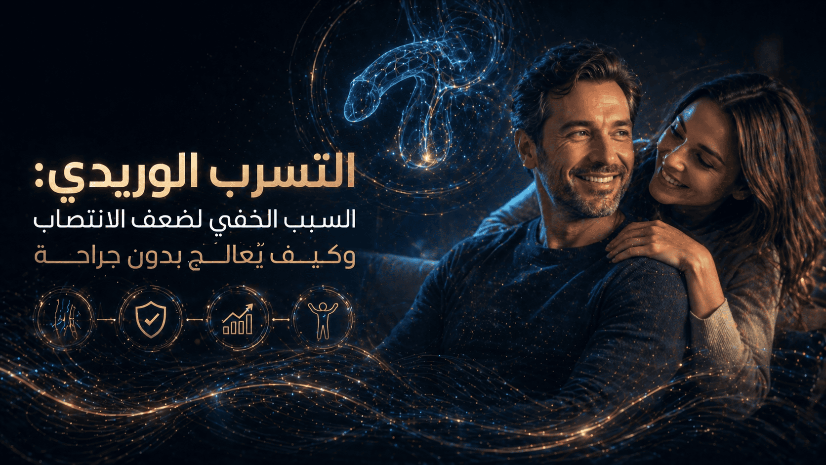 التسرب الوريدي: السبب الخفي لضعف الانتصاب وكيف يُعالَج بدون جراحة