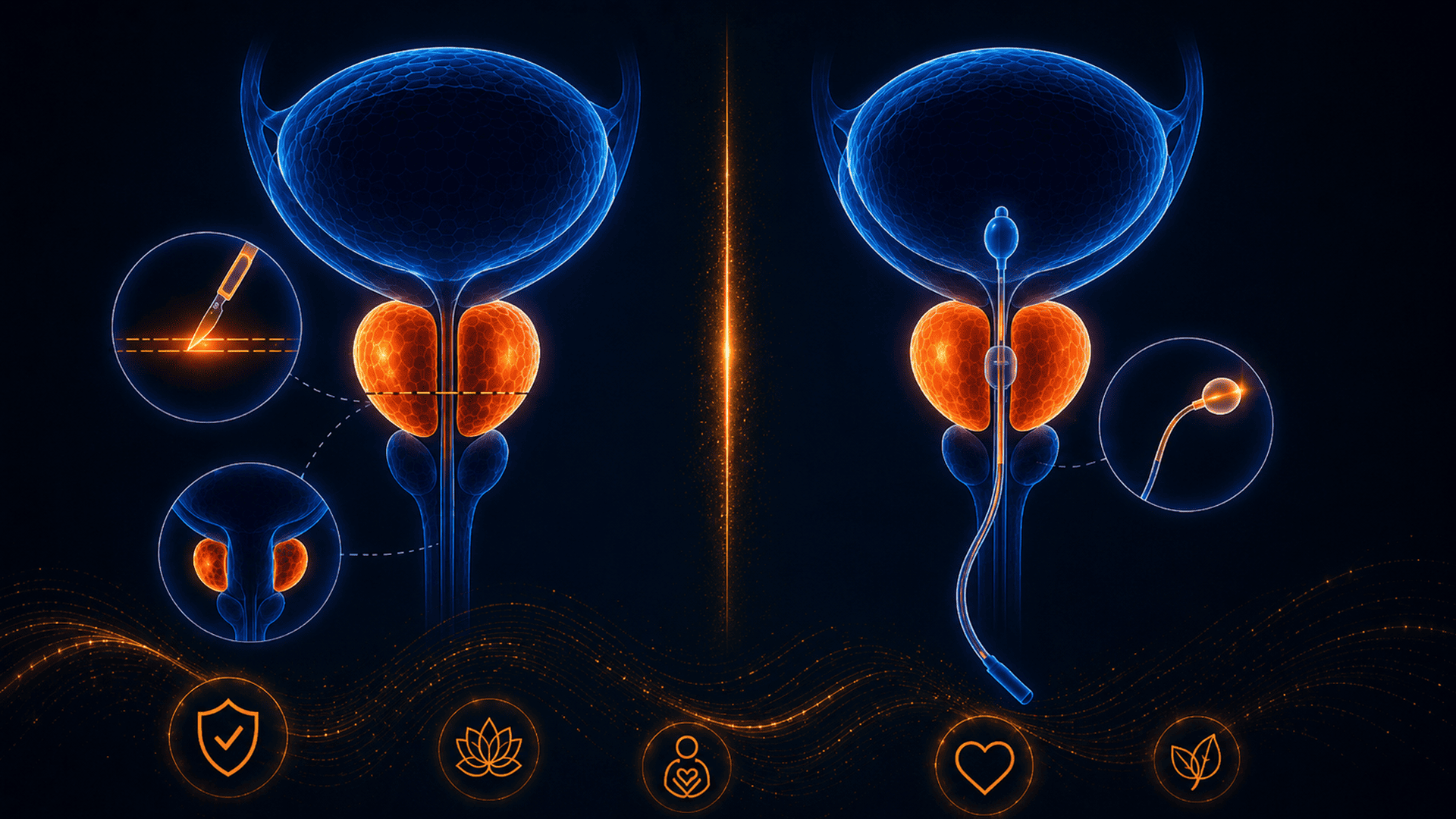 الفرق بين استئصال البروستاتا وقسطرة البروستاتا — دليل طبي