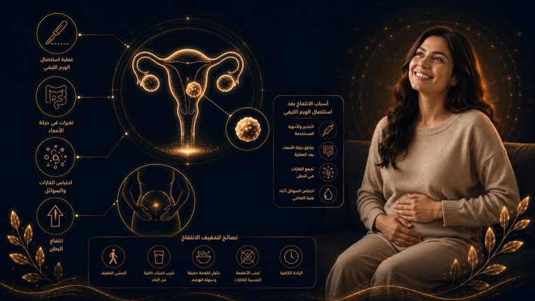 انتفاخ البطن بعد عملية استئصال الورم الليفي