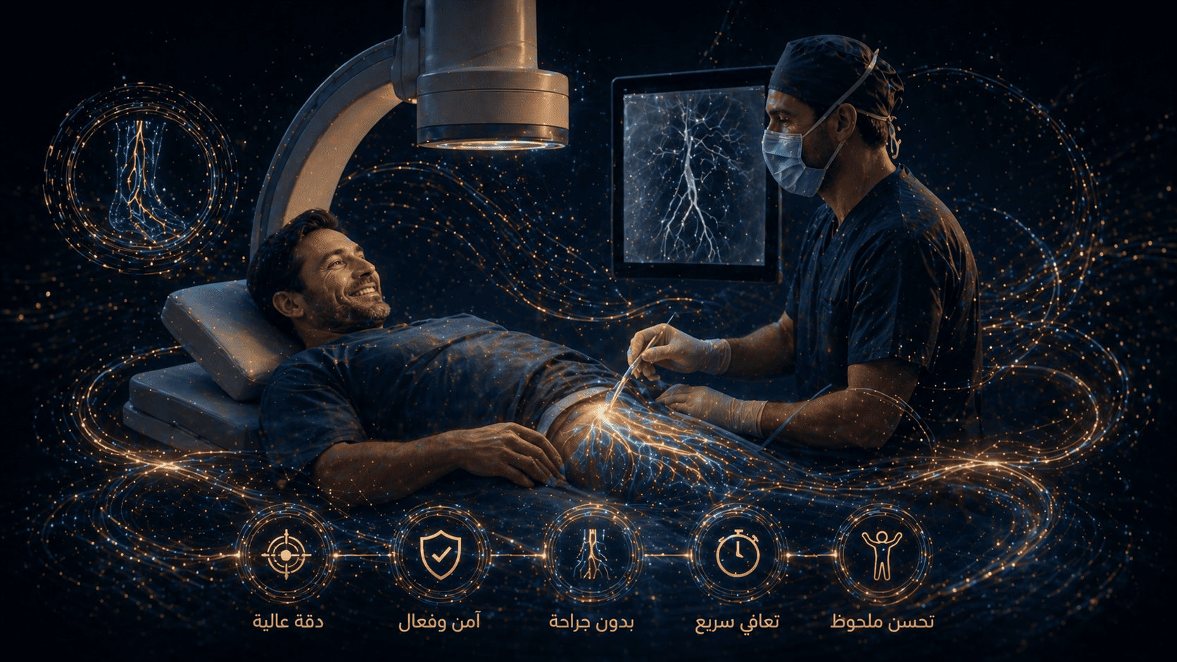 علاج التسرب الوريدي بالاشعة التداخلية