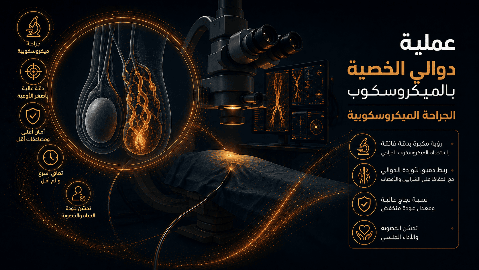 عملية دوالي الخصية بالميكروسكوب - الجراحة الميكروسكوبية 2 عملية دوالي الخصية بالميكروسكوب - الجراحة الميكروسكوبية