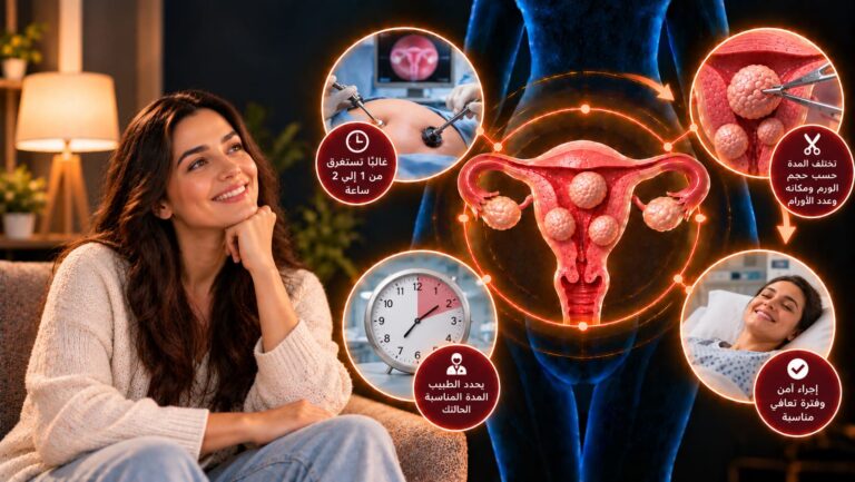 كم تستغرق عملية استئصال الورم الليفي؟