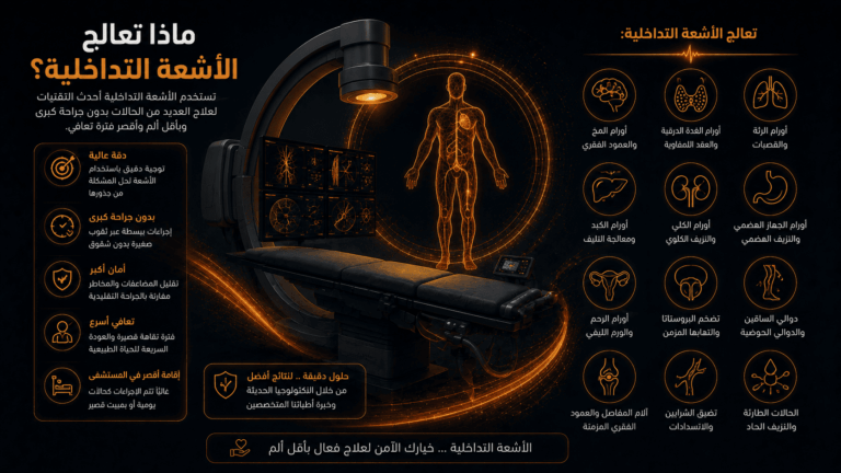 ماذا تعالج الأشعة التداخلية؟