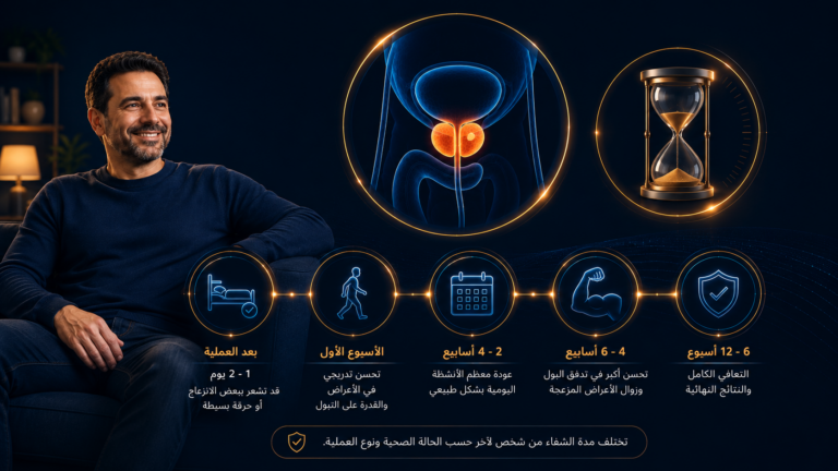 مدة الشفاء بعد عملية البروستات: كم تستغرق؟