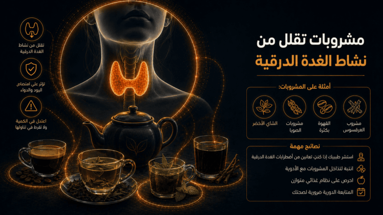 مشروبات تقلل من نشاط الغدة الدرقية