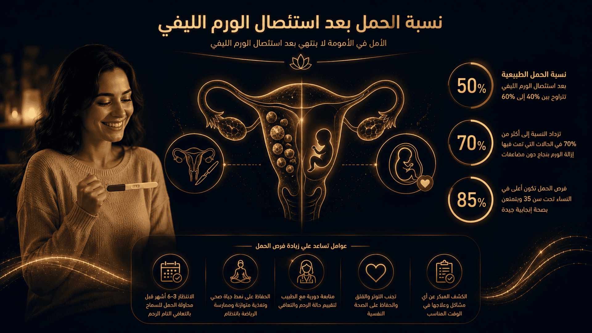 نسبة الحمل بعد استئصال الورم الليفي: ما يجب معرفته 1 نسبة الحمل بعد استئصال الورم الليفي
